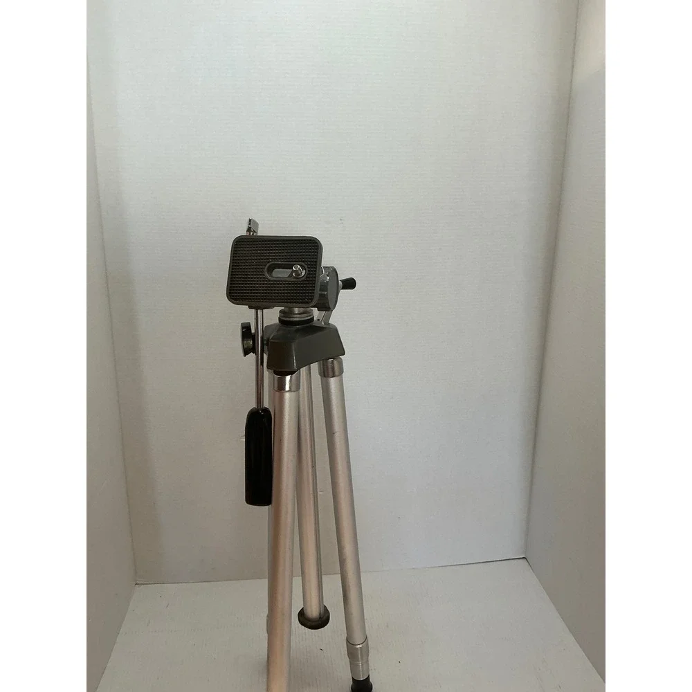 Hollywood Vintage Acme-Lite Tripod Aluminum Adjustable Camera Stand Silver Y2K